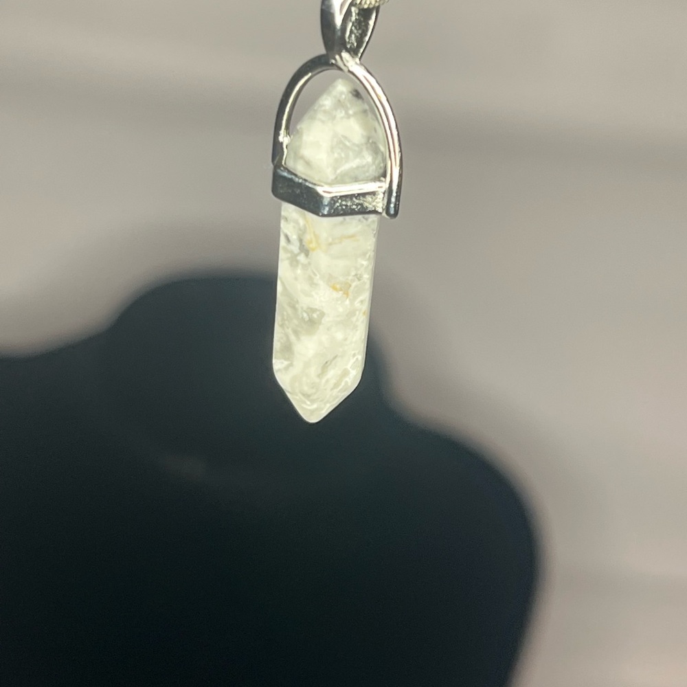 BOGO Off White Marble Crystal Necklace